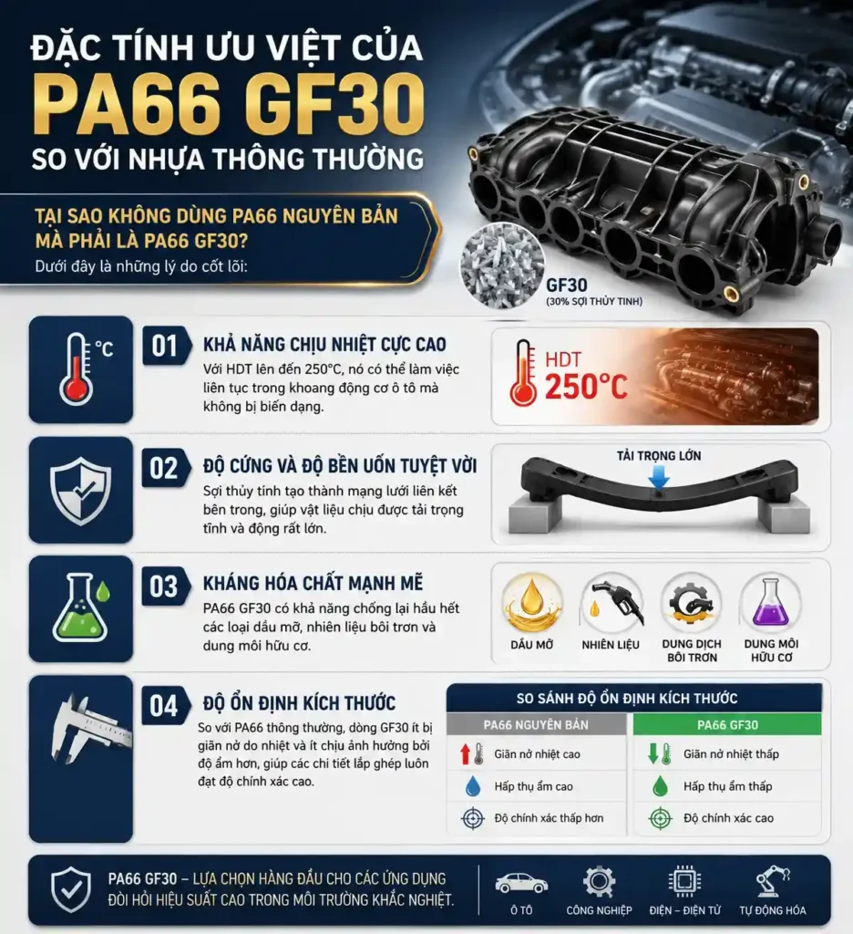Đặc tính PA66 GF30