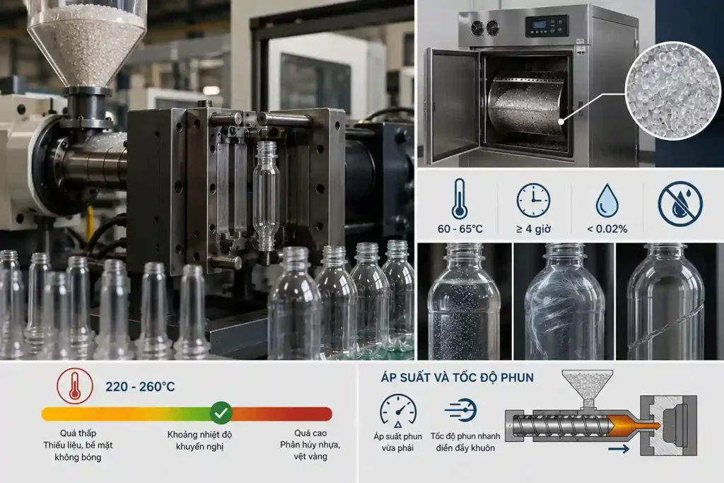 công nghệ sản xuất chai từ nhựa PETG