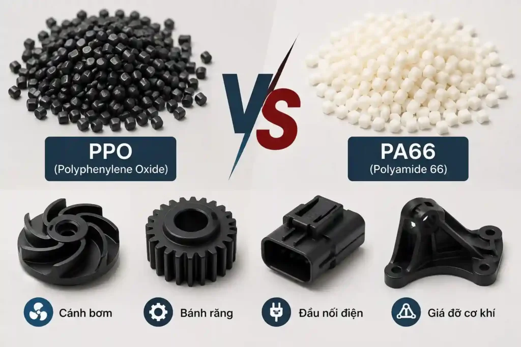 Ung dung nhựa PPO va PA66