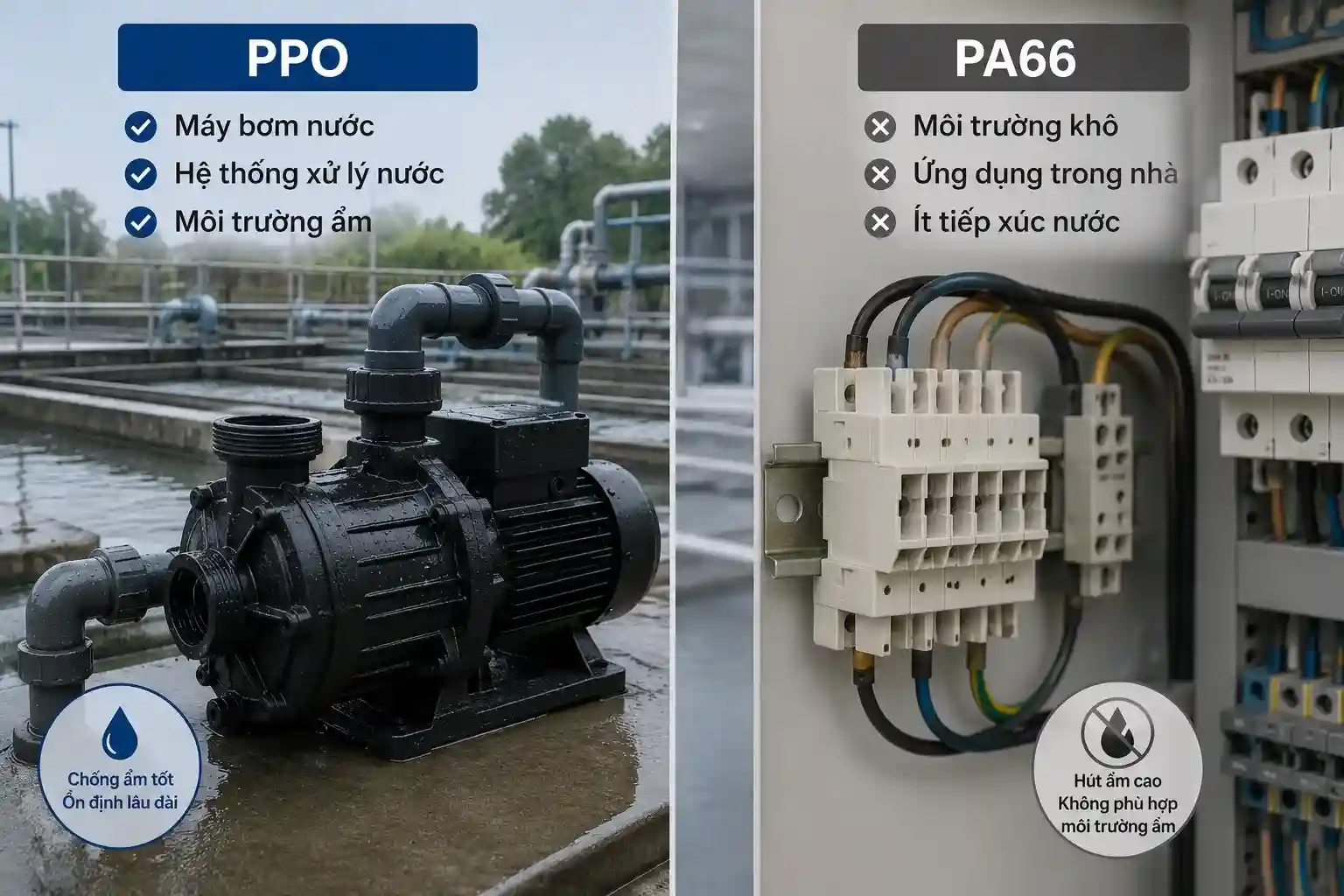so sánh PPO và PA66