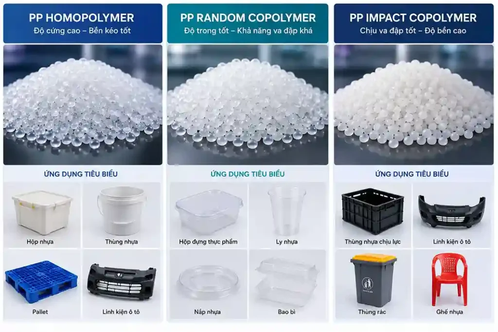 Các loại hạt nhựa PP
