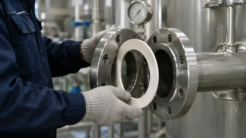 gioang-ptfe-trong-mat-bich-chiu-nhiet